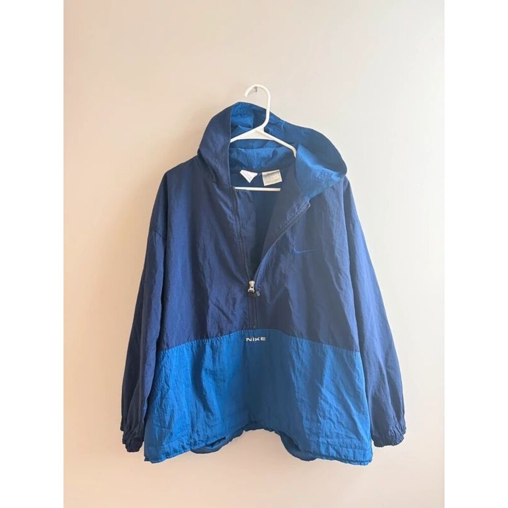 Vintage 90s Nike Blue Windbreaker Youth XL, retro, gorpcore, Y2K, streetwear